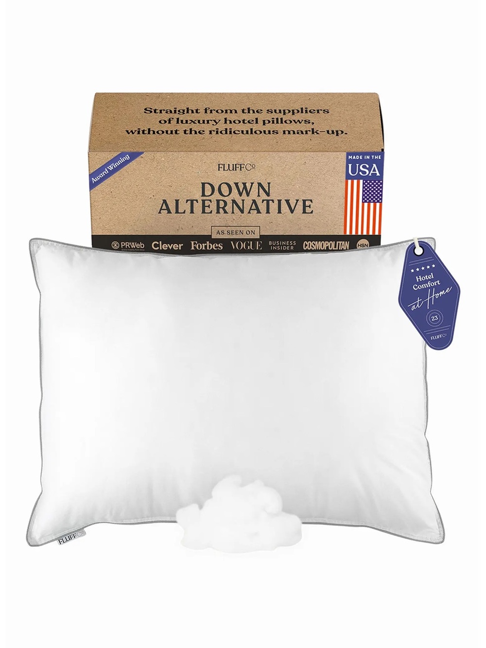 Fluffco Hotel Comfort at Home Down Alt Firm S/Q